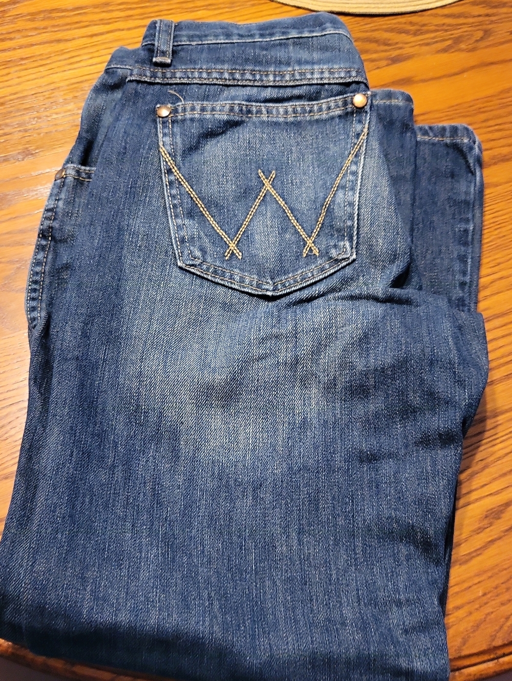 Wrangler Kids Blue Denim Jeans with Contrast Stitching